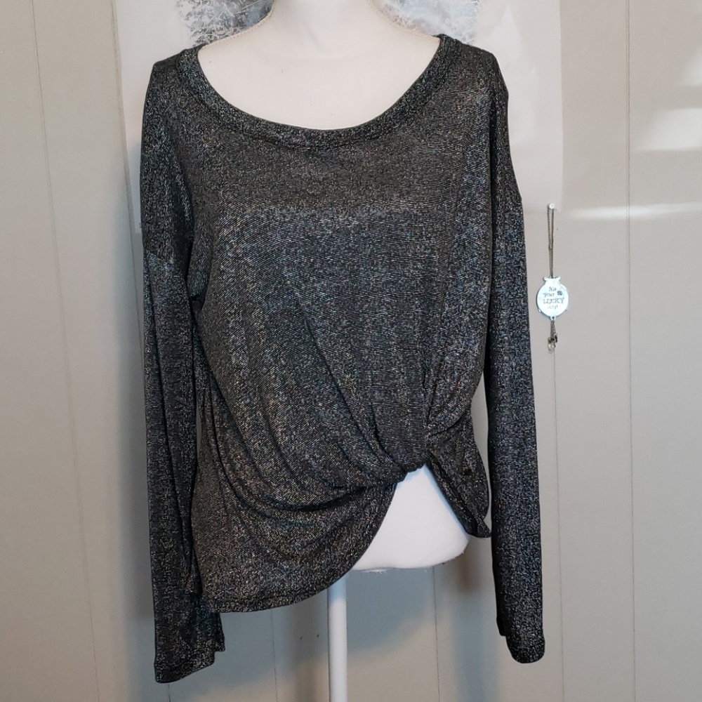 Silver and Black Top